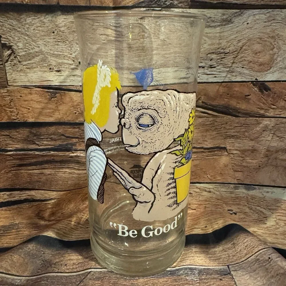 Vintage 1982 ET Pizza Hut Glass Be Good Limited Edition Collectors Series Promo